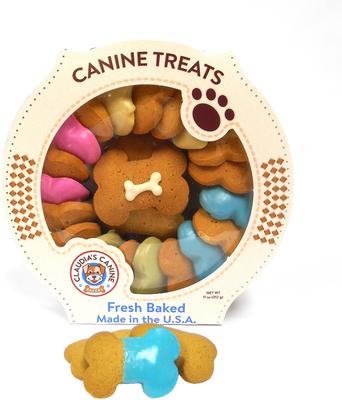 Show full view: Claudia's Canine Bakery Carousel of Canine Party Bones Baked Dog Treats, 11-oz tub slide 4 of 5