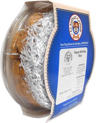 Show full view: Claudia's Canine Bakery Happy Birthday Peanut Butter Cookie Dog Treats, 11-oz tub, Blue slide 4 of 7