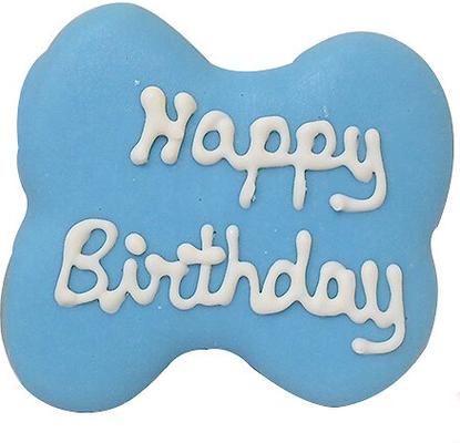 Show full view: Claudia's Canine Bakery Happy Birthday Peanut Butter Cookie Dog Treats, 11-oz tub, Blue slide 5 of 7