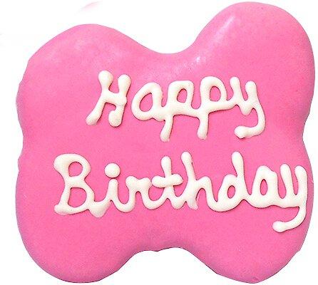 Show full view: Claudia's Canine Bakery Happy Birthday Peanut Butter Cookie Dog Treats, 11-oz tub, Pink slide 5 of 7