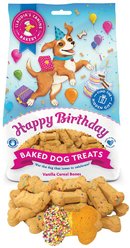 Claudia's Canine Bakery Happy Birthday Vanilla Cereal Bone Baked Dog Treats, 8-oz bag