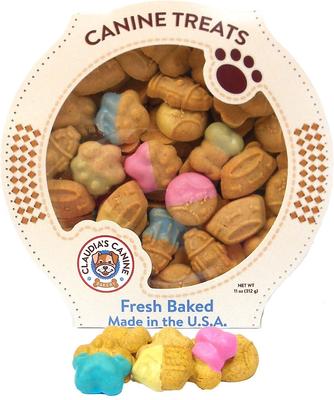 Show full view: Claudia's Canine Bakery K-9's Favorite Things Peanut Butter Baked Dog Treats, 11-oz tub slide 4 of 5