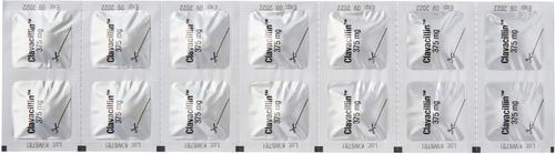 Show full view: Clavacillin (amoxicillin trihydrate/clavulanate potassium) Tablets for Dogs & Cats, 375-mg, 1 tablet slide 4 of 8