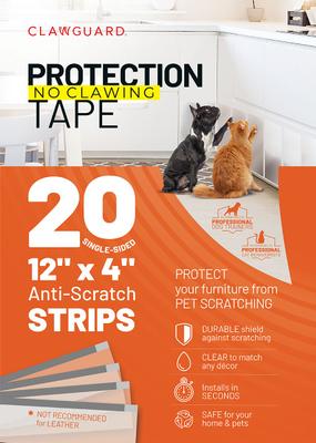 Show full view: CLAWGUARD Protection Tape Durable Single-Sided Strips Protection Barrier, 20 count, 12 X 4-in slide 1 of 9