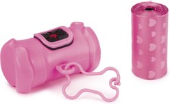 Clean Go Pet Bone Dog Waste Bag Holder Set, 40 count, Pink