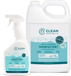 Clean Republic Multi-Purpose Disinfectant Spray, 32-oz bottle & 1-gal jug, 2 count