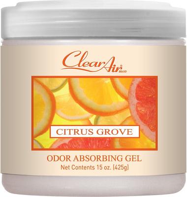 Show full view: Clear Air Odor Citrus Grove Absorbing Solid Gel, 15-fl oz jar slide 1 of 1