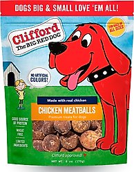Clifford Chicken Meatballs Dog Treats, 6-oz bag
