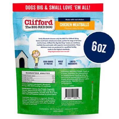 Show full view: Clifford Chicken Meatballs Dog Treats, 6-oz bag slide 3 of 12