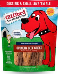 Clifford Crunchy Beef Sticks Dog Treats, 6 count