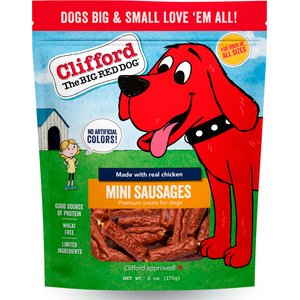 Clifford Mini Sausages Dog Treats, 6-oz bag