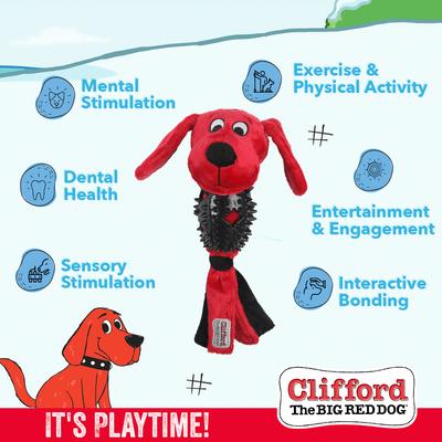 Show full view: Clifford The Big Red Dog Busy Body Ruff n' Tough Plush Dog Toy slide 4 of 10