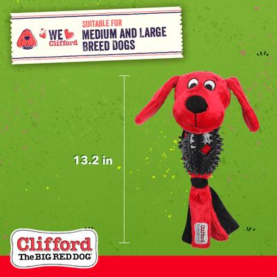 Show full view: Clifford The Big Red Dog Busy Body Ruff n' Tough Plush Dog Toy slide 5 of 10