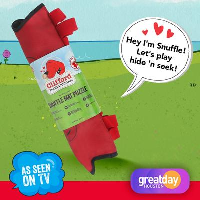 Show full view: Clifford The Big Red Dog Hide n' Seek Snuffle Mat Puzzle Dog Toy slide 2 of 10