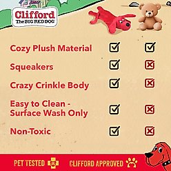 Clifford The Big Red Dog Skinny Furry Friend Plush Dog Toy slide 2 of 7