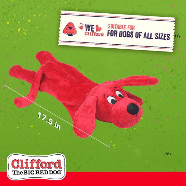 Show full view: Clifford The Big Red Dog Skinny Furry Friend Plush Dog Toy slide 5 of 10