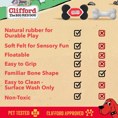 Show full view: Clifford The Big Red Dog Toughie Bone Dog Toy slide 6 of 12