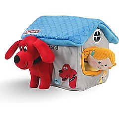 Clifford The Big Red House Puzzle Hide n' Seek 7.9-in Plush Dog Toy, Multicolor