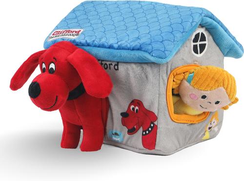 Show full view: Clifford The Big Red House Puzzle Hide n' Seek 7.9-in Plush Dog Toy, Multicolor slide 1 of 10