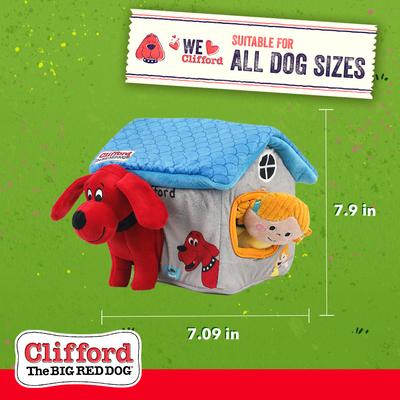 Show full view: Clifford The Big Red House Puzzle Hide n' Seek 7.9-in Plush Dog Toy, Multicolor slide 5 of 10