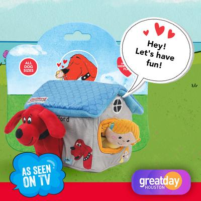 Show full view: Clifford The Big Red House Puzzle Hide n' Seek 7.9-in Plush Dog Toy, Multicolor slide 2 of 10