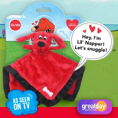 Show full view: Clifford The Big Red Lil' Napper 9.5-in Plush Dog Toy, Red slide 3 of 10