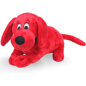 fabdog Big Foot Fluffy Tough Squeaky Plush Dog Toy, Brown