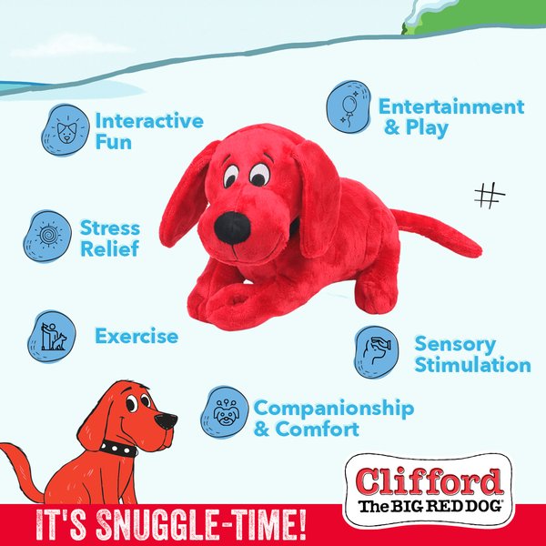 Show full view: Clifford The Big Red Snuggle Buddy Plush Dog Toy, Red, 14-in slide 4 of 10