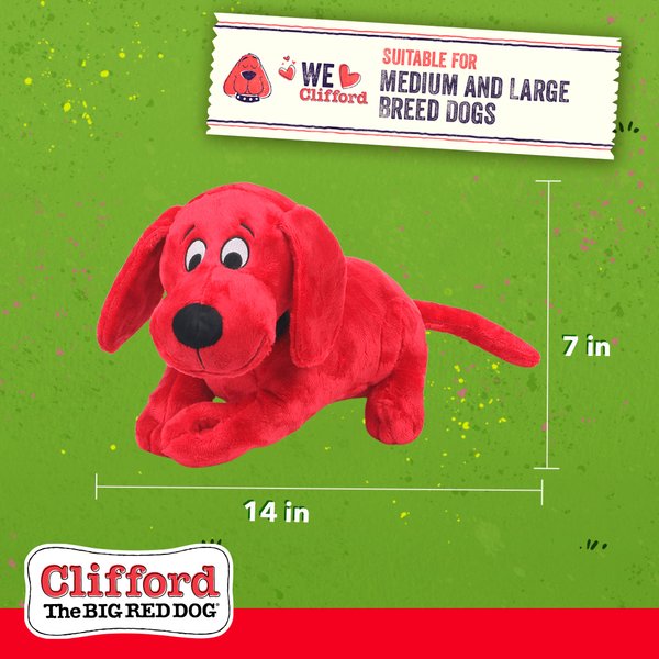 Show full view: Clifford The Big Red Snuggle Buddy Plush Dog Toy, Red, 14-in slide 6 of 10