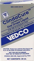 ClindaCure (Clindamycin Hydrochloride) Oral Drops for Dogs & Cats, 20 mL, 25 mg/mL slide 1 of 6