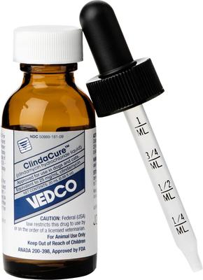 Show full view: ClindaCure (Clindamycin Hydrochloride) Oral Drops for Dogs & Cats, 20 mL, 25 mg/mL slide 6 of 9