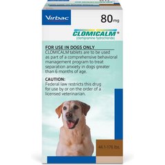 Clomicalm (Clomipramine HCl) Tablets for Dogs, 80-mg, 30 tablets