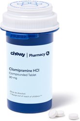 Clomipramine HCl Compounded Chicken Flavored Bisect Tablet for Dogs and Cats, 30-mg, 1 Tablet