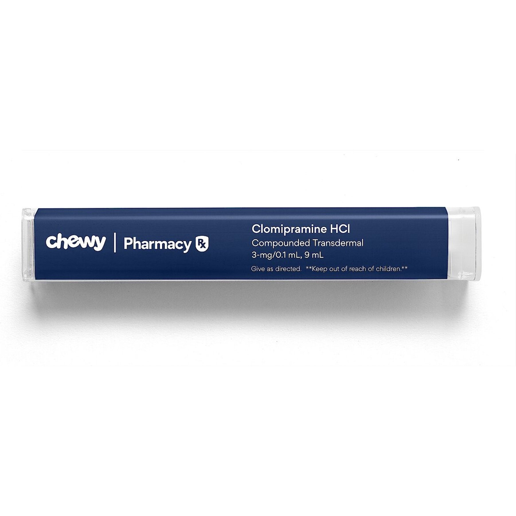 Clomipramine HCl Compounded Transdermal Cream, 3 mg/0.1 mL, 9 mL for Veterinary use (2 clicks=0.1 mL)