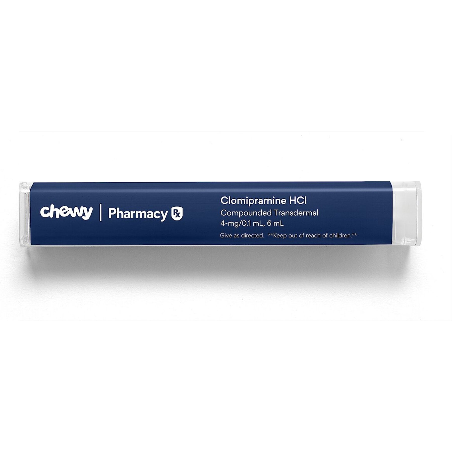 Clomipramine HCl Compounded Transdermal Cream, 4 mg/0.1 mL, 6 mL for Veterinary use (2 clicks=0.1 mL)