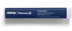 Clopidogrel Compounded Transdermal Cream, 18.75 mg/0.1 mL, 6 mL for Veterinary use (2 clicks=0.1 mL)
