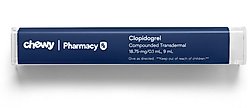 Clopidogrel Compounded Transdermal Cream, 18.75 mg/0.1 mL, 9 mL for Veterinary use (2 clicks=0.1 mL)