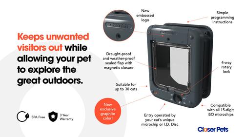 Show full view: Cat Mate 4-Way Locking with Microchip Activated Cat Flap Door, X-Small slide 8 of 9