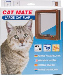 Closer Pets Cat Mate Large Cat/Small Dog 4-Way Self Lining Door, Brown slide 2 of 4