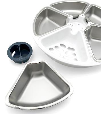 Show full view: Closer Pets Five-meal Automatic Cat & Dog Feeder with Digital Timer, White slide 4 of 10