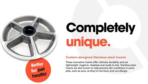 Show full view: Closer Pets Five-Meal Bowl with Stainless Steel Inserts for C500 Automatic Cat Feeders Cat Bowl, Small slide 2 of 7