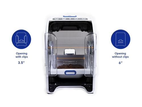 Show full view: Closer Pets MiBowl Microchip Dog & Cat Feeder, White & Black slide 5 of 10