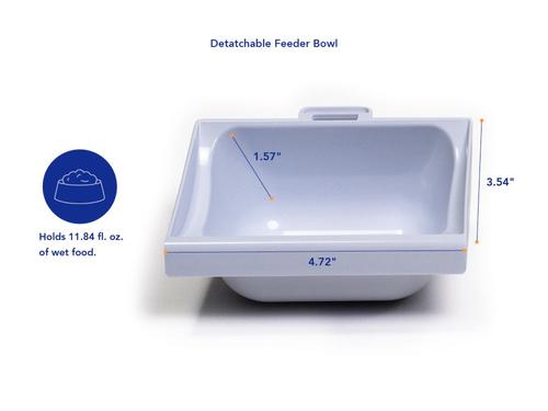 Show full view: Closer Pets MiBowl Microchip Dog & Cat Feeder, White & Black slide 6 of 10