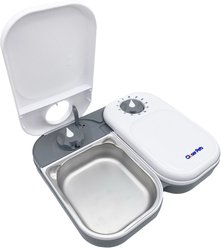 Closer Pets Two-meal Automatic Cat & Dog Feeder, White