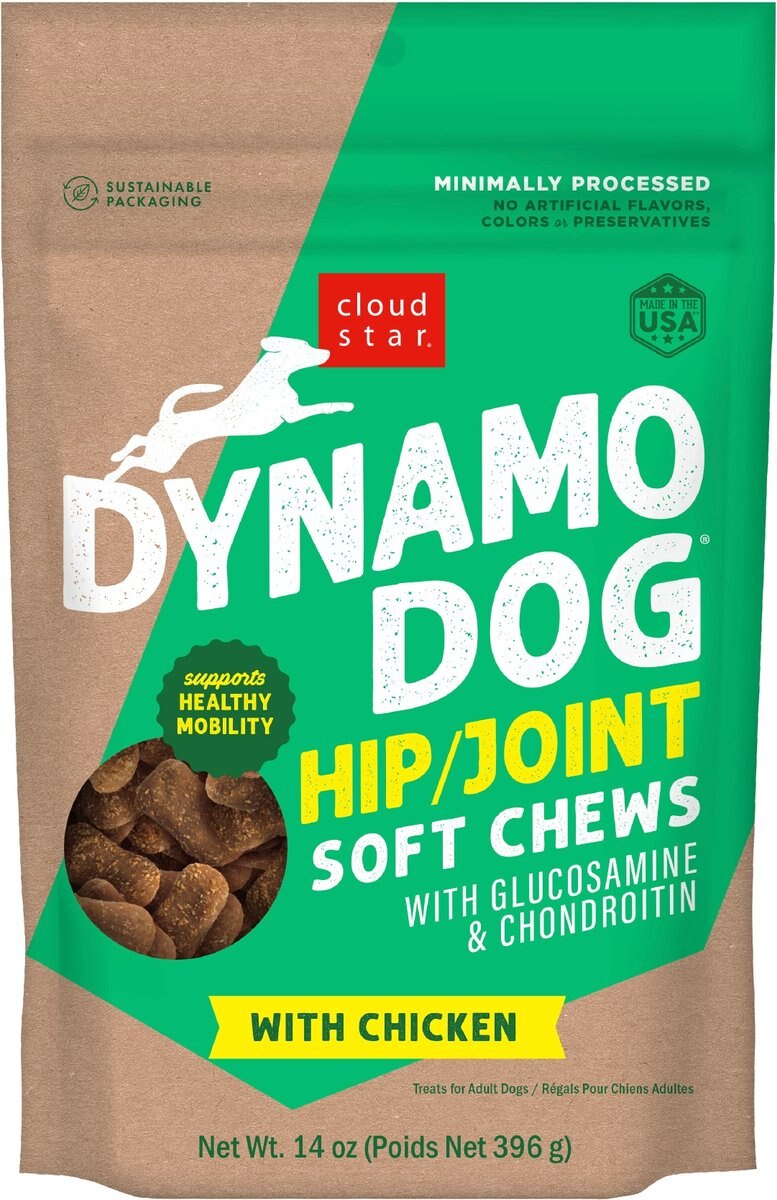 Cloud Star Dynamo Dog Hip & Joint Chicken Formula Dental Bones Adult Dog Treats