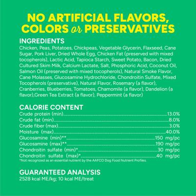 Show full view: Cloud Star Dynamo Dog Hip & Joint Chicken Formula Grain-Free Soft Chew Dog Treats, 14-oz bag slide 3 of 11