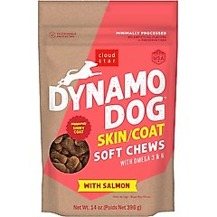 Cloud Star Dynamo Dog Skin & Coat Salmon Formula Grain-Free Soft Chew Dog Treats, 14-oz bag