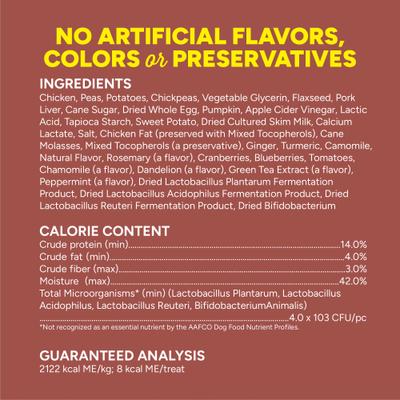 Show full view: Cloud Star Dynamo Dog Tummy Pupmkin & Ginger Formula Grain-Free Soft Chew Dog Treats, 14-oz bag slide 3 of 11