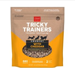Cloud Star Tricky Trainers with Cheddar Crunchy Dog Treats, 12-oz bag slide 1 of 7