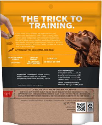 Show full view: Cloud Star Tricky Trainers with Cheddar Crunchy Dog Treats, 8-oz bag slide 3 of 9